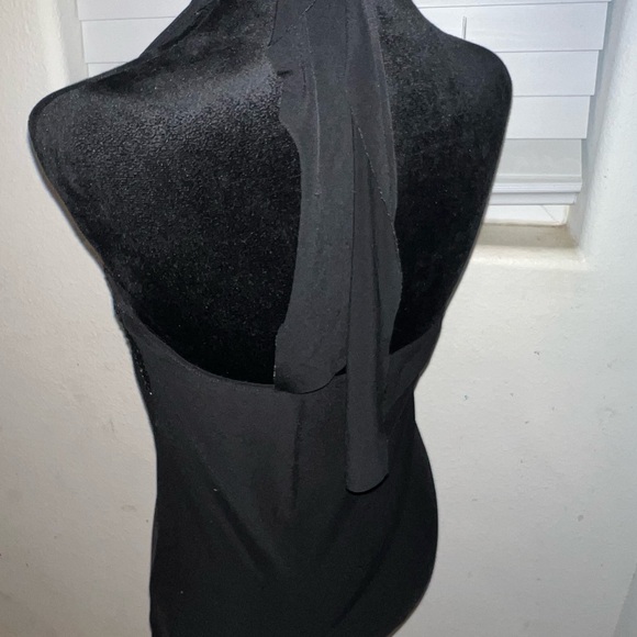 Black‎ Sequin Halter Top - Picture 3 of 4